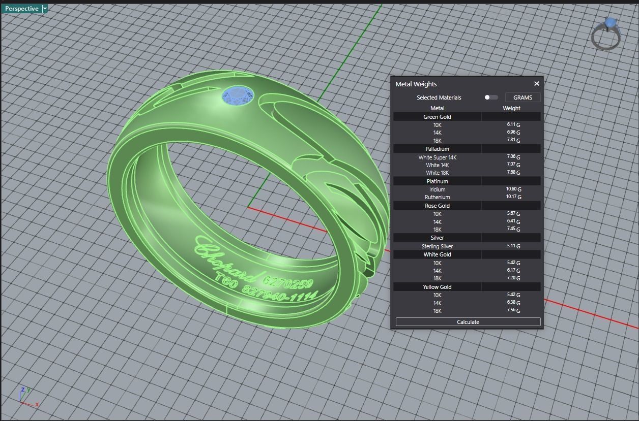 Chopard Ring 3D print model_6