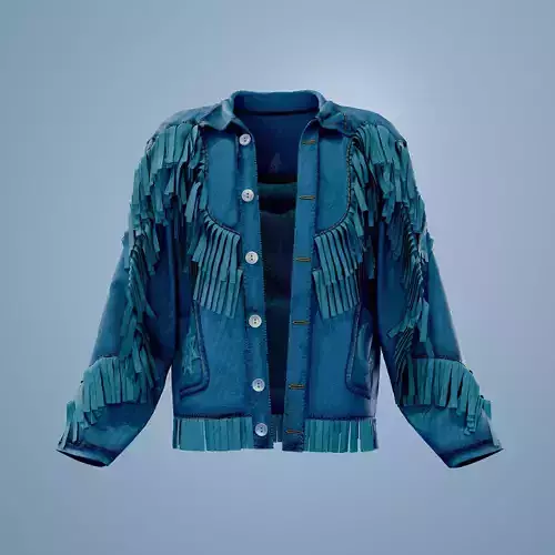 Denim Jacket - Rising Sun 3D Model