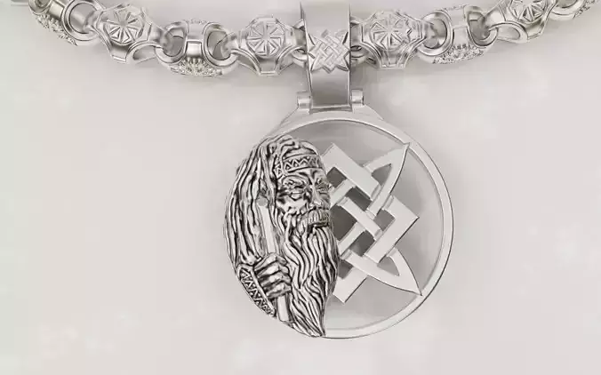 Druid necklace with runes 3D print model