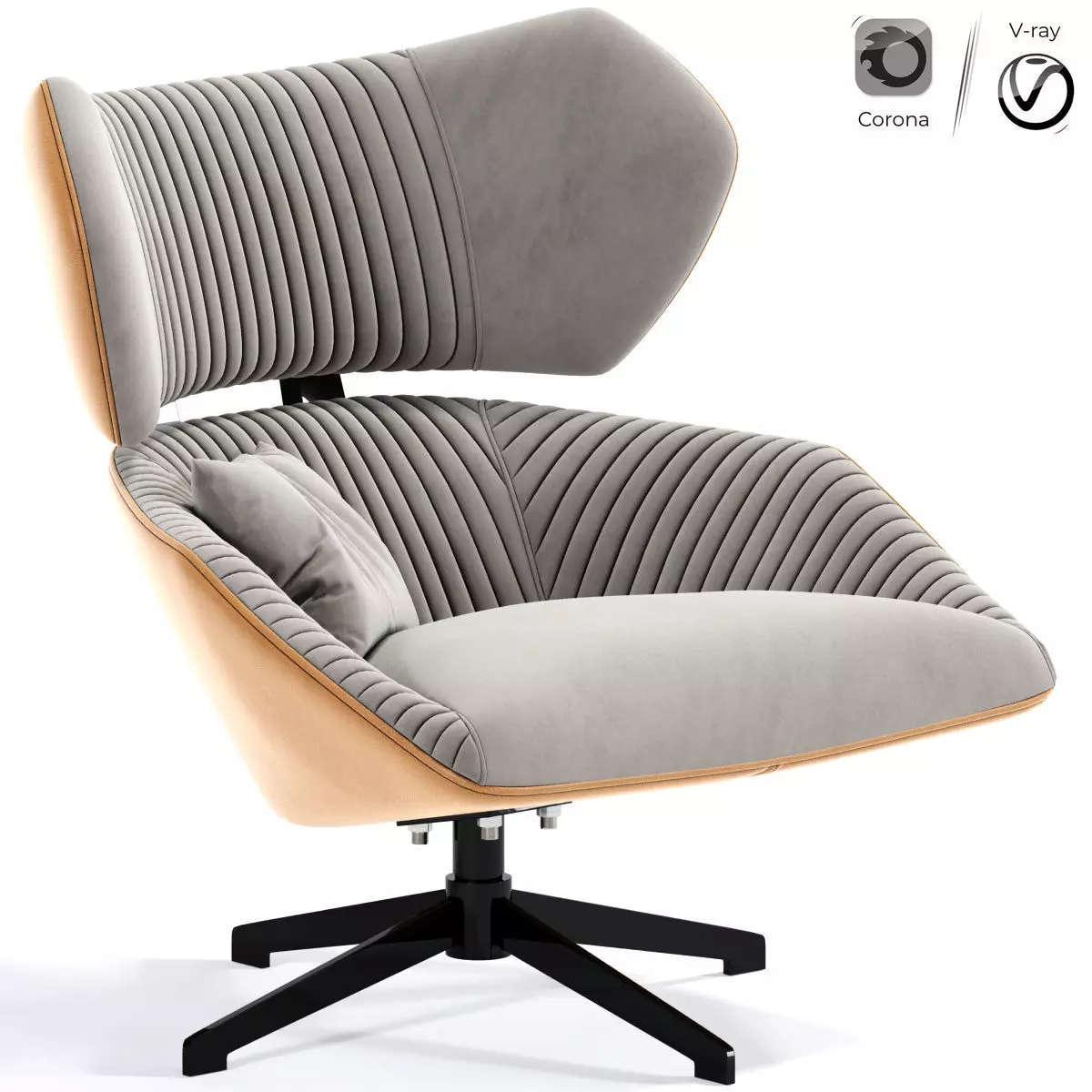 Camila Strip Armchair 3D model
