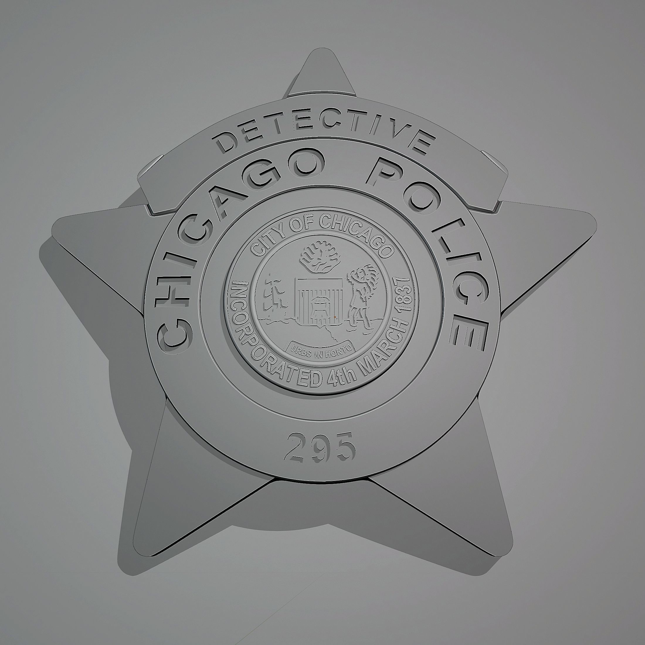 Chicago Police Detective Badge 3D model_4