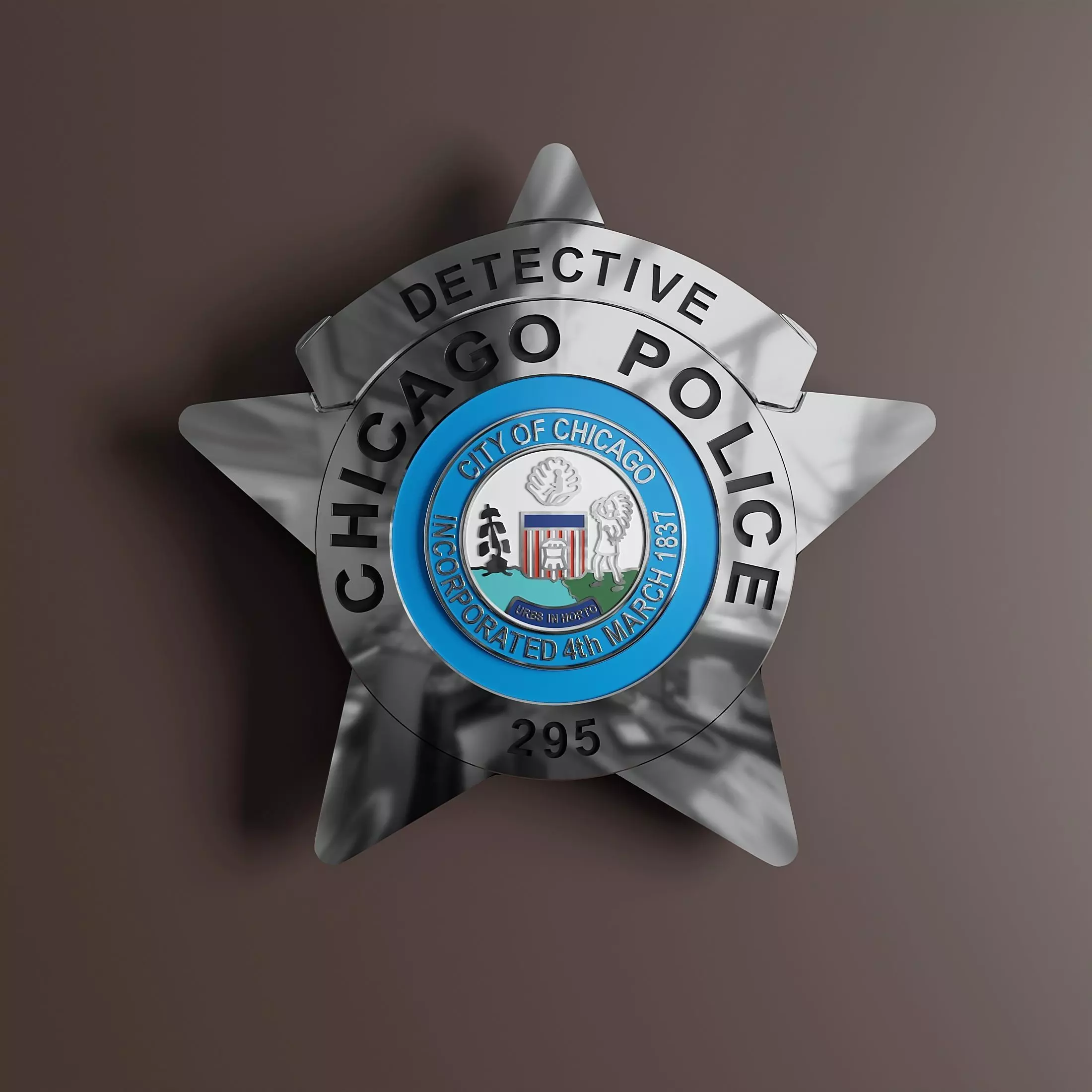 Chicago Police Detective Badge 3D model_0