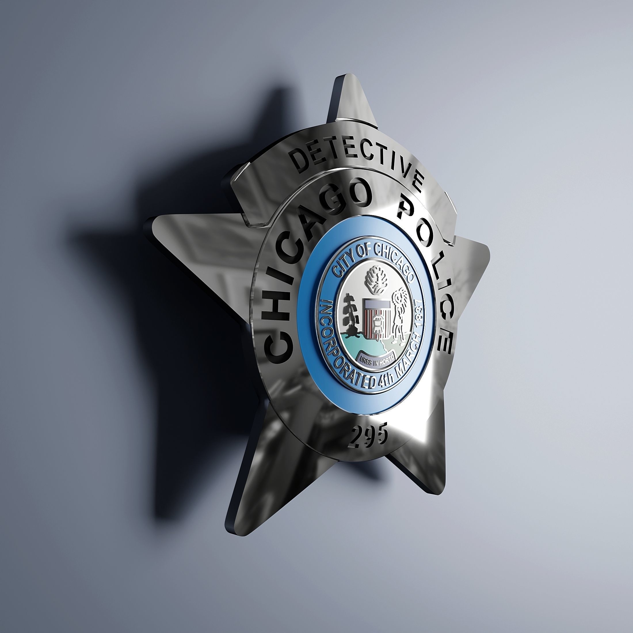 Chicago Police Detective Badge 3D model_2