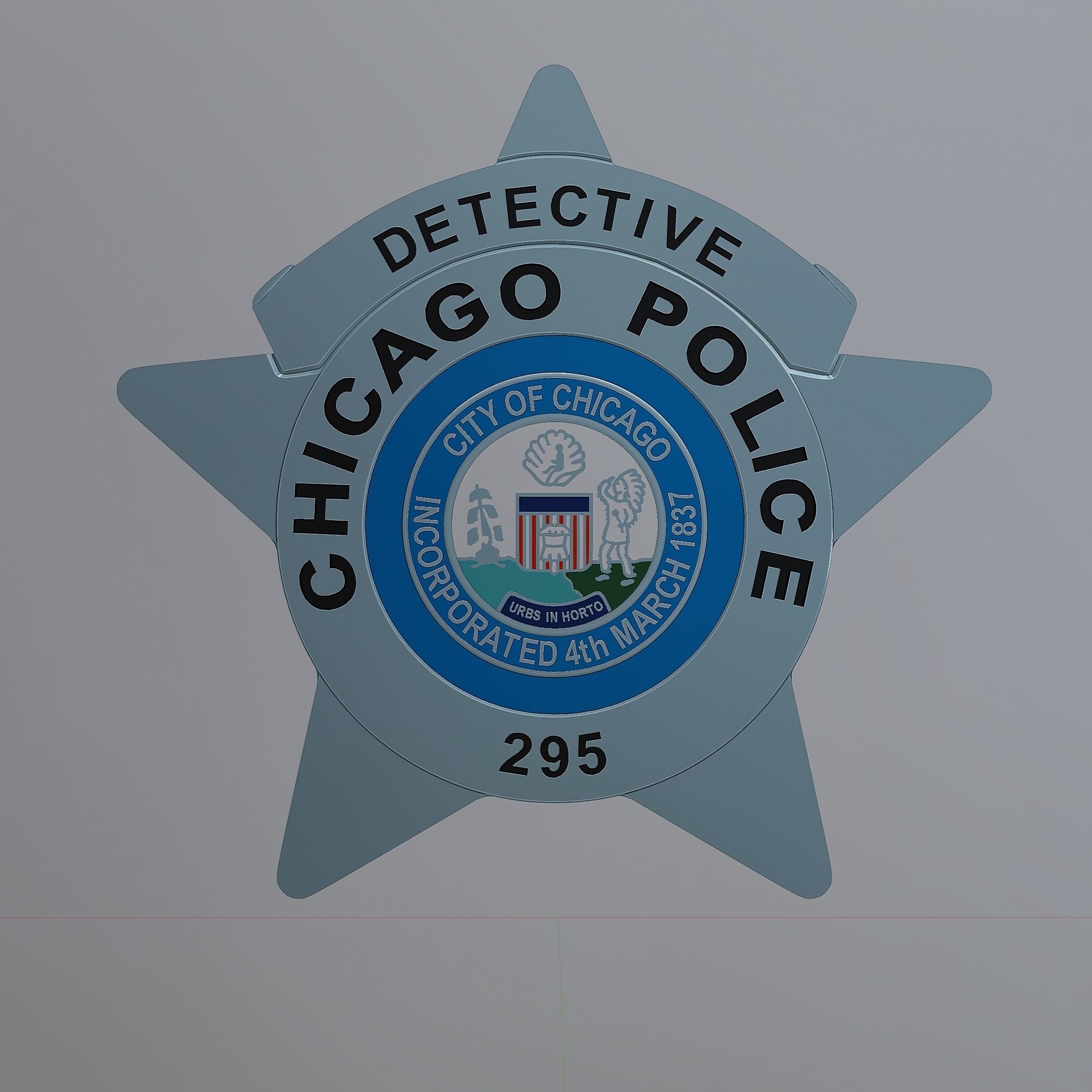 Chicago Police Detective Badge 3D model_5