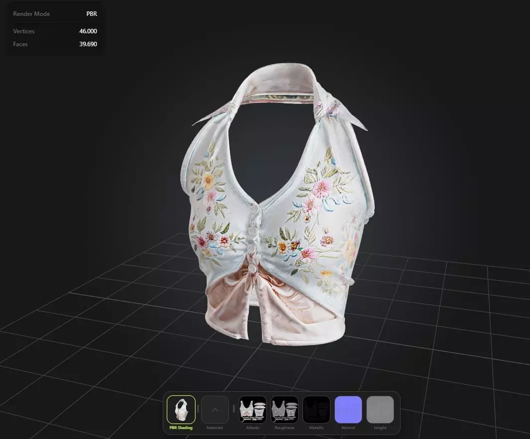 Flowers Top PBR 4k Low-poly 3D model