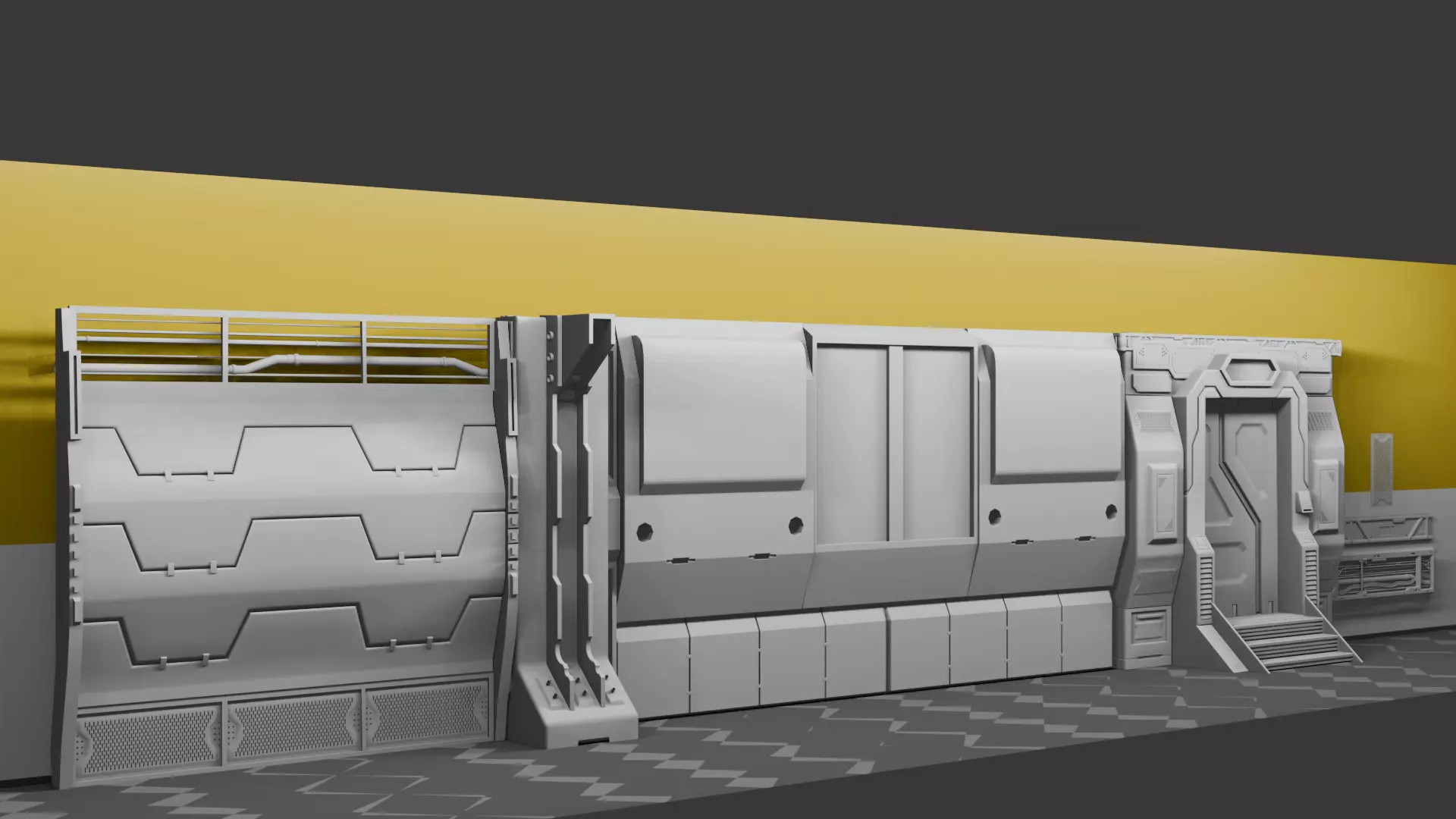 Random Hardsurface Scifi Models Free 3D model_0