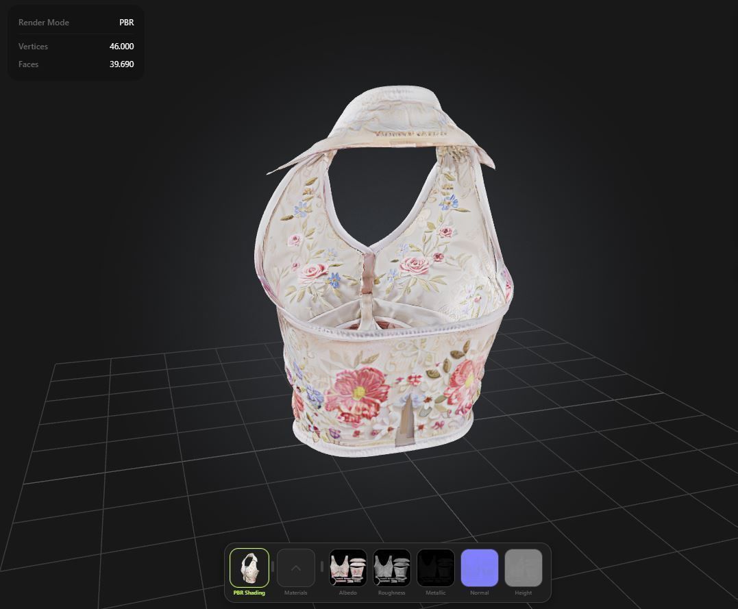 Flowers Top PBR 4k Low-poly 3D model_1