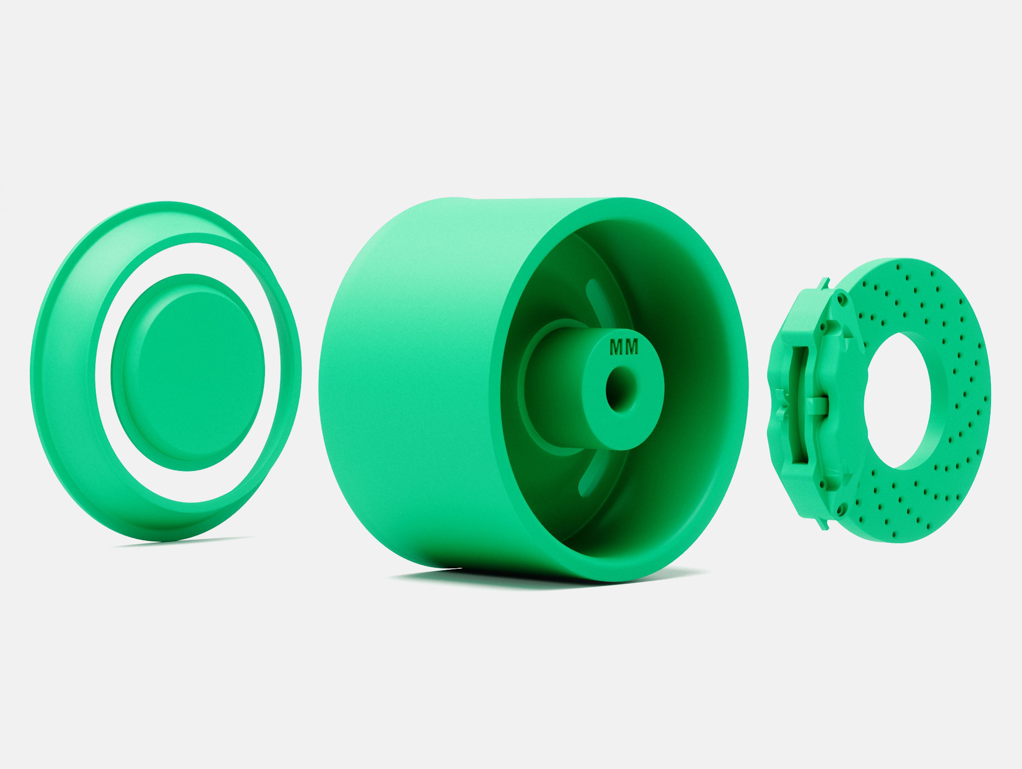 15x10 GM Rallye Wheel and Brake 3D print model_5