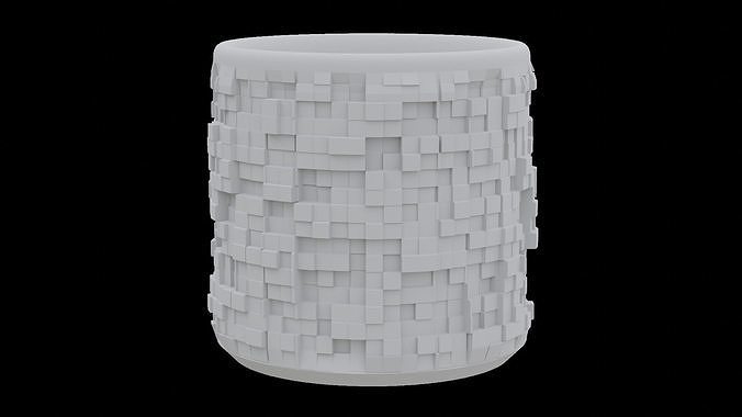 Pen Holder square pattern 3D model
