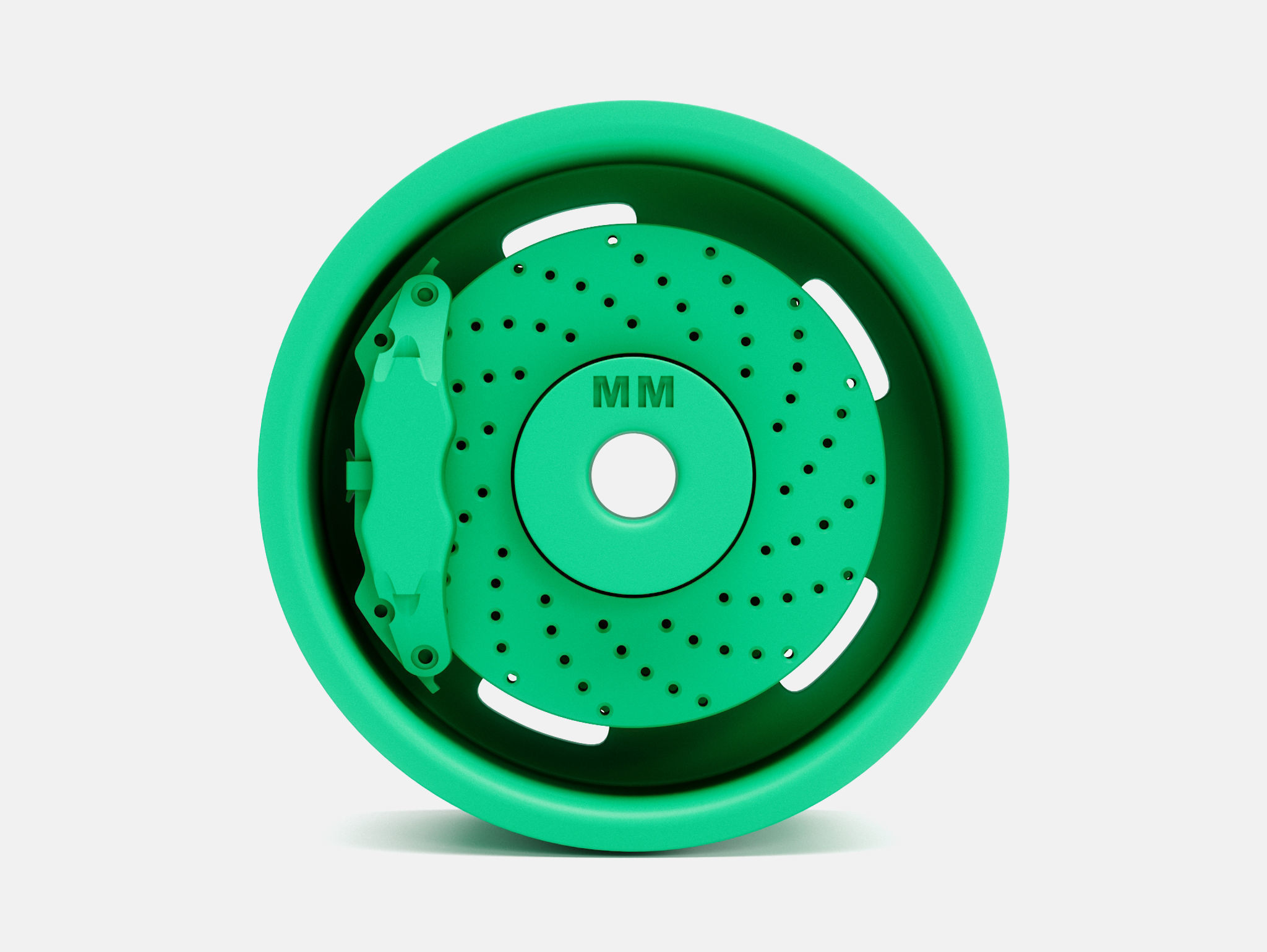 15x8 GM Rallye Wheel and Brake 3D print model_3