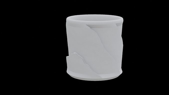 Pen Holder rough surface pattern 3D model