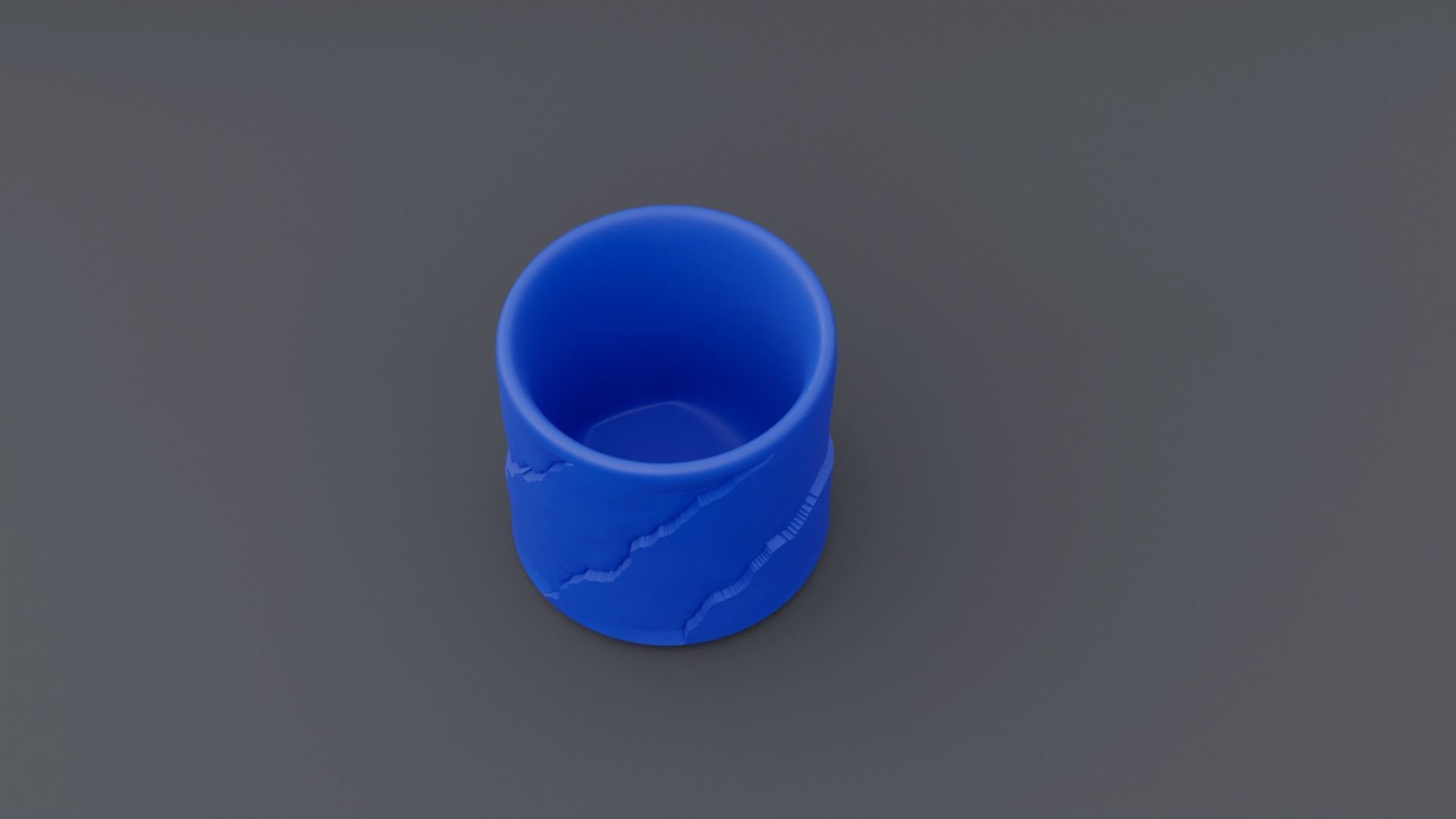 Pen Holder rough surface pattern  3D model_3