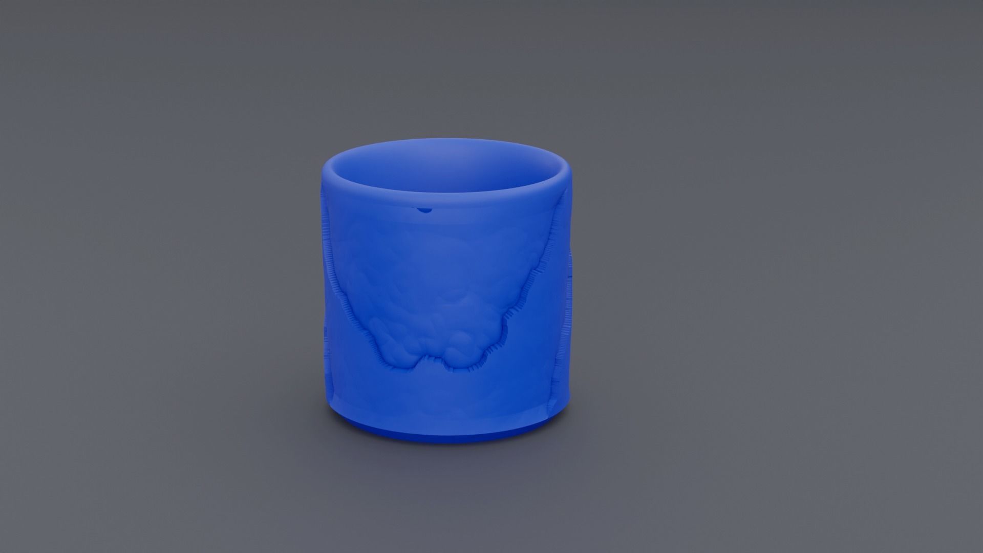 Pen Holder rough surface pattern  3D model_2