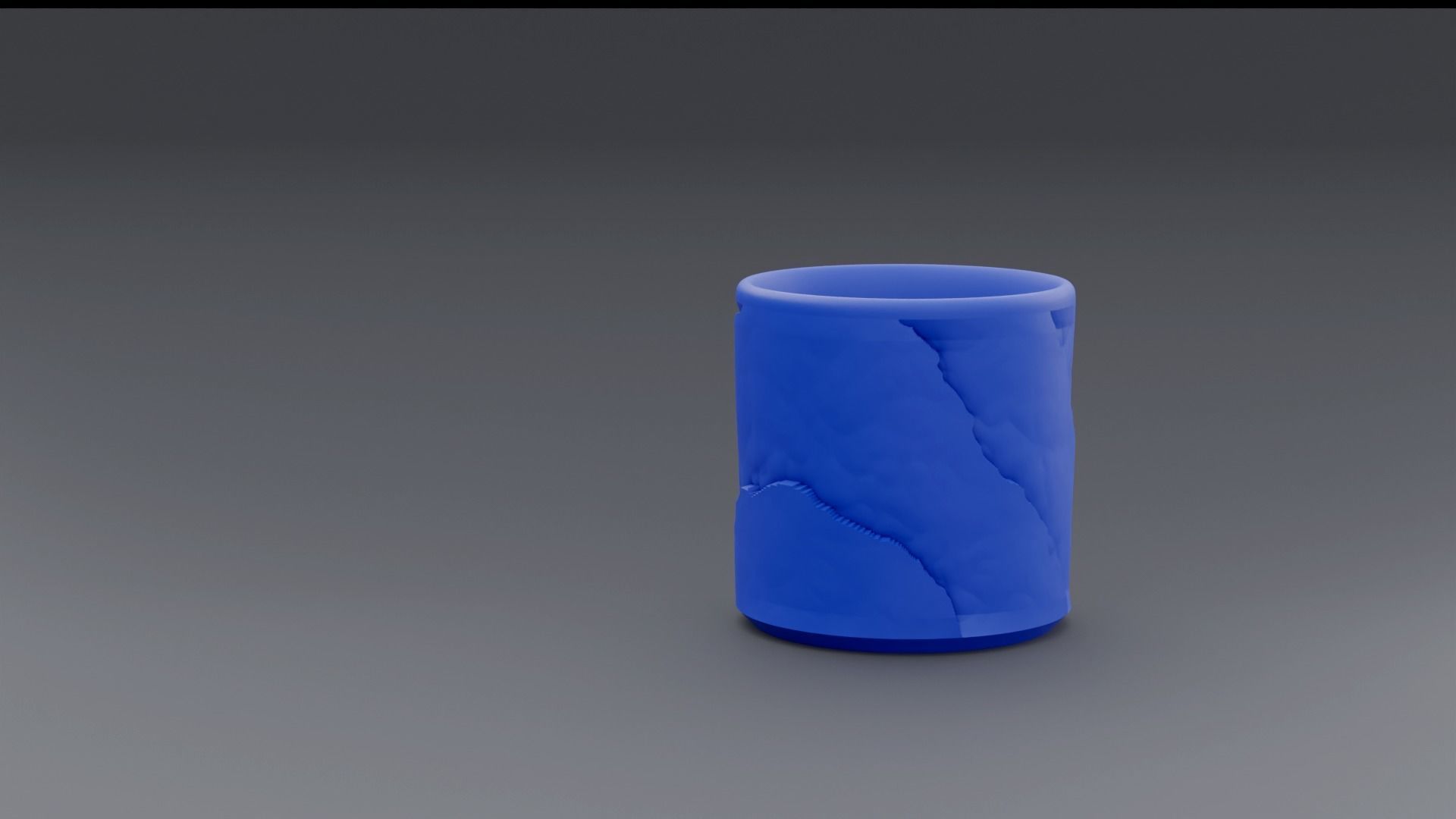 Pen Holder rough surface pattern  3D model_1