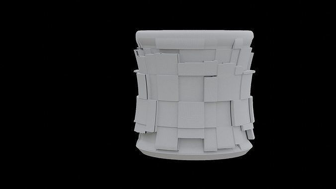 Pen Holder square pattern 3D model