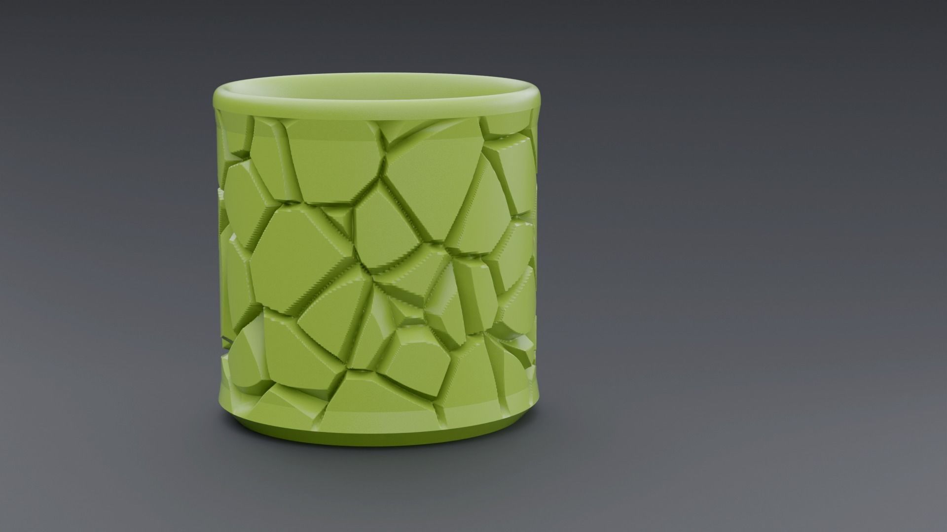 Pen Holder voronoi pattern 3D model_2