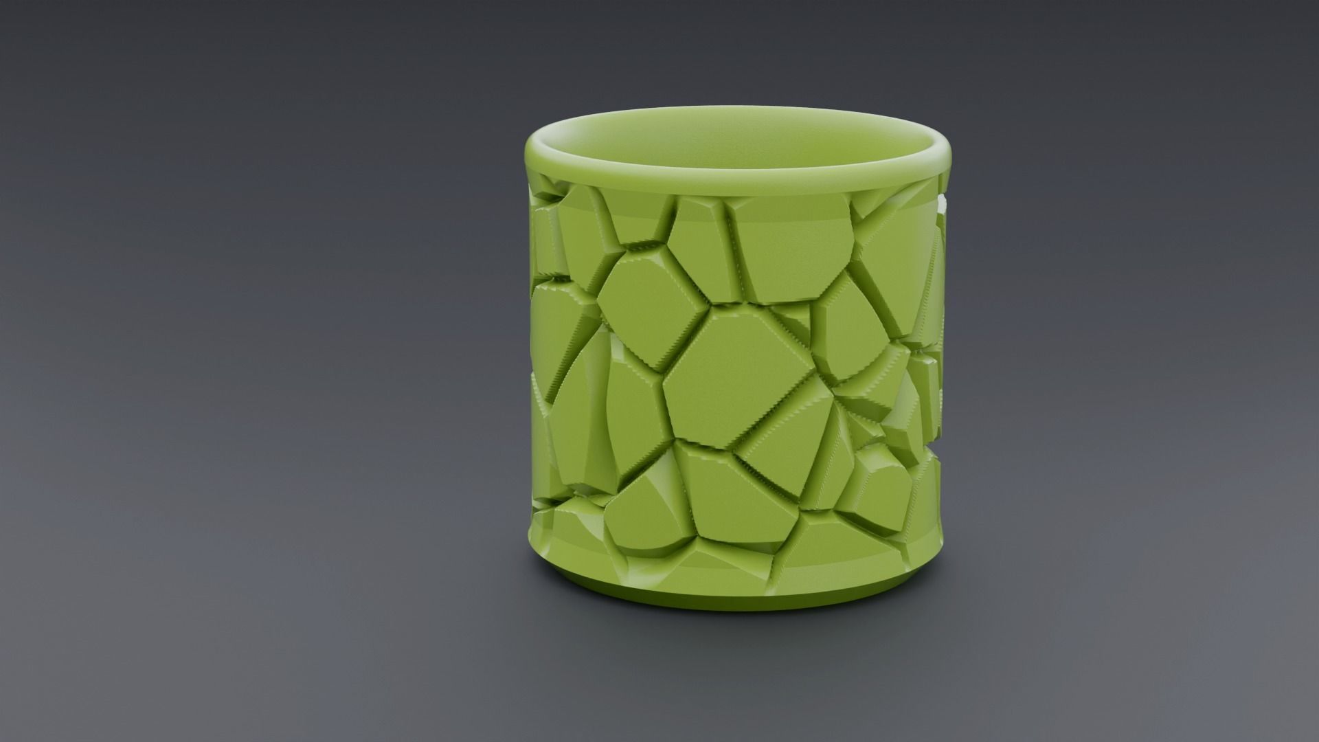Pen Holder voronoi pattern 3D model_1