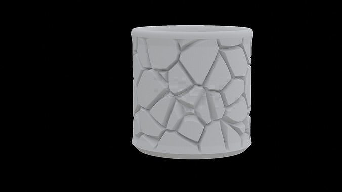Pen Holder voronoi pattern 3D model