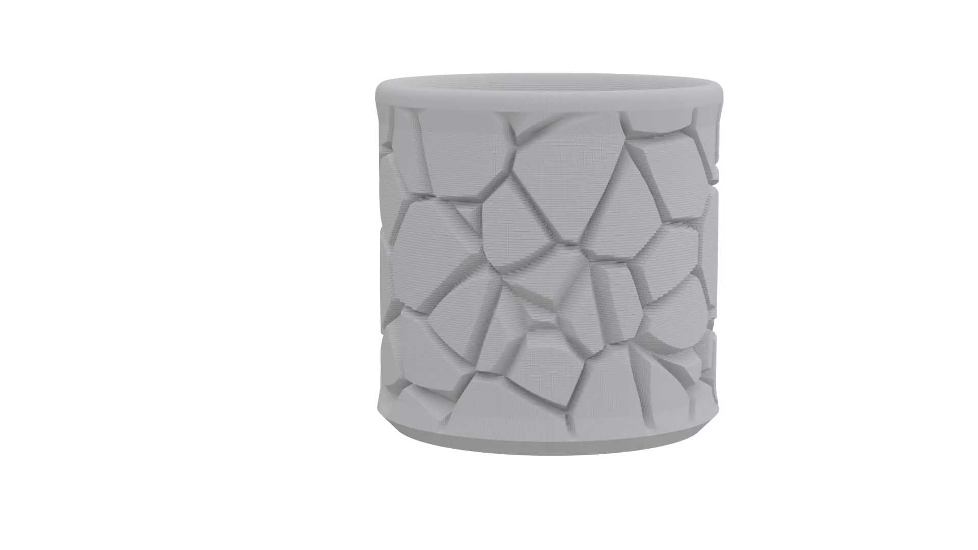 Pen Holder voronoi pattern 3D model_0