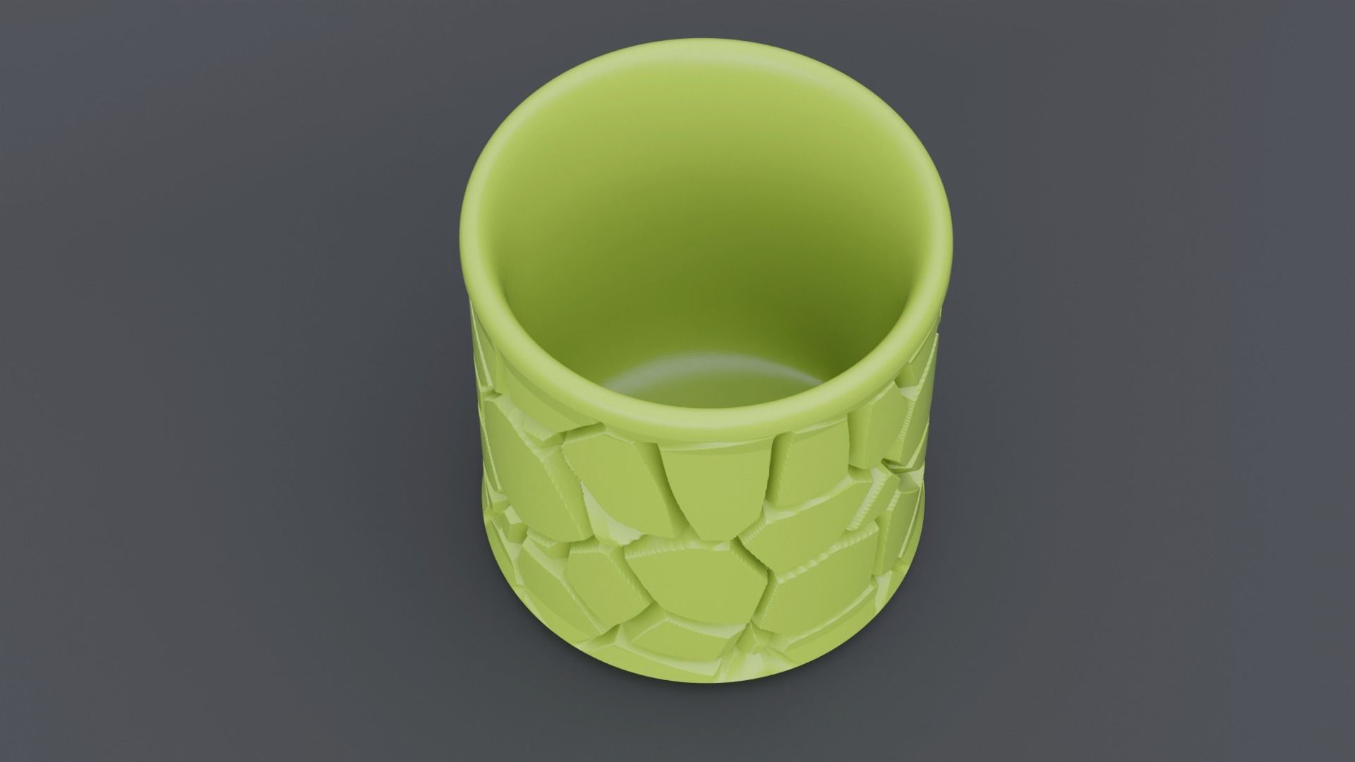 Pen Holder voronoi pattern 3D model_3