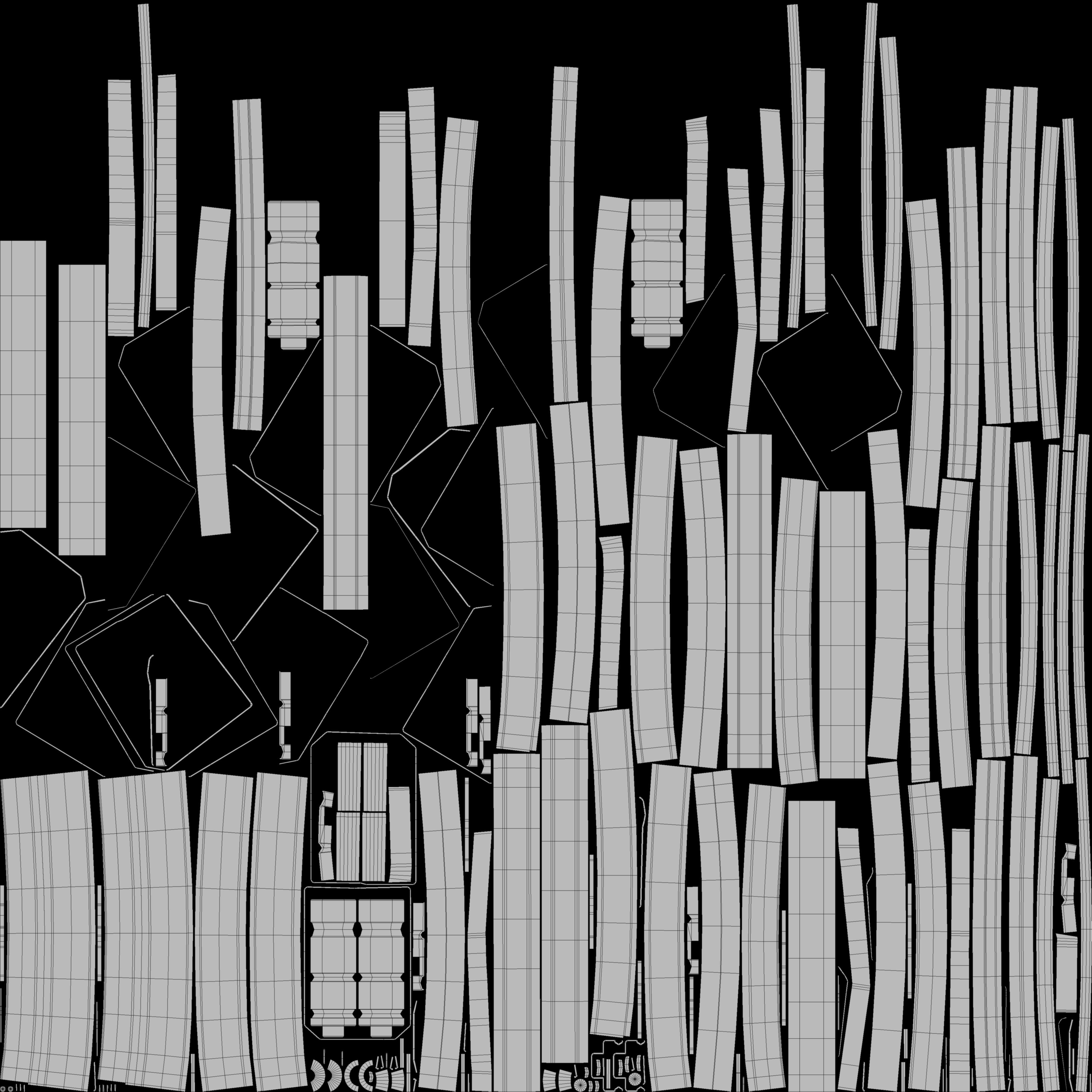 Assault rifle 3D model Low-poly 3D model_14