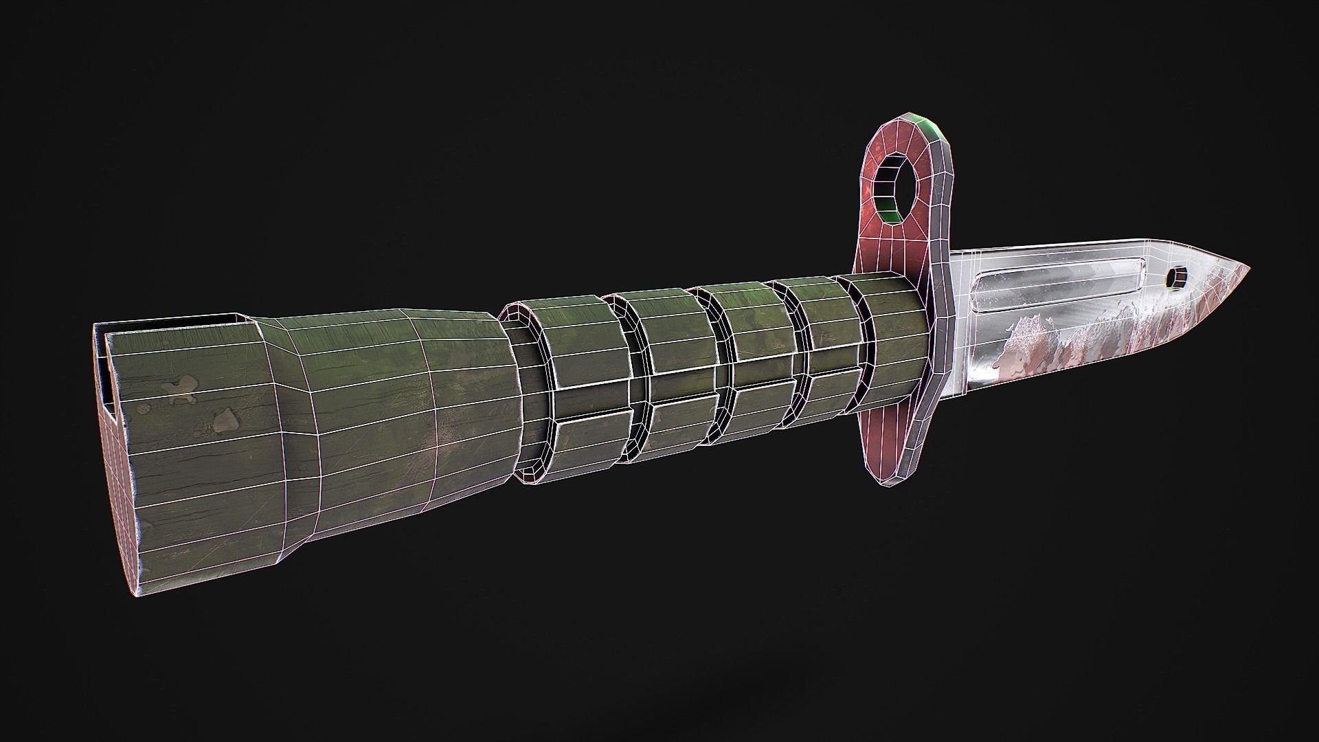 Assault rifle 3D model Low-poly 3D model_8