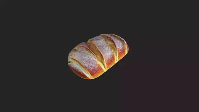 Bread 3D model 001