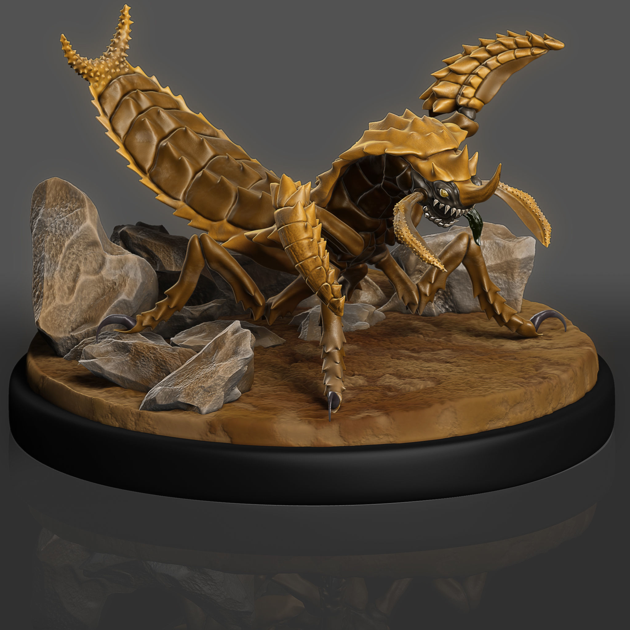 ANKHEG - DUNGEON AND DRAGONS CREATURE 3D print model_2