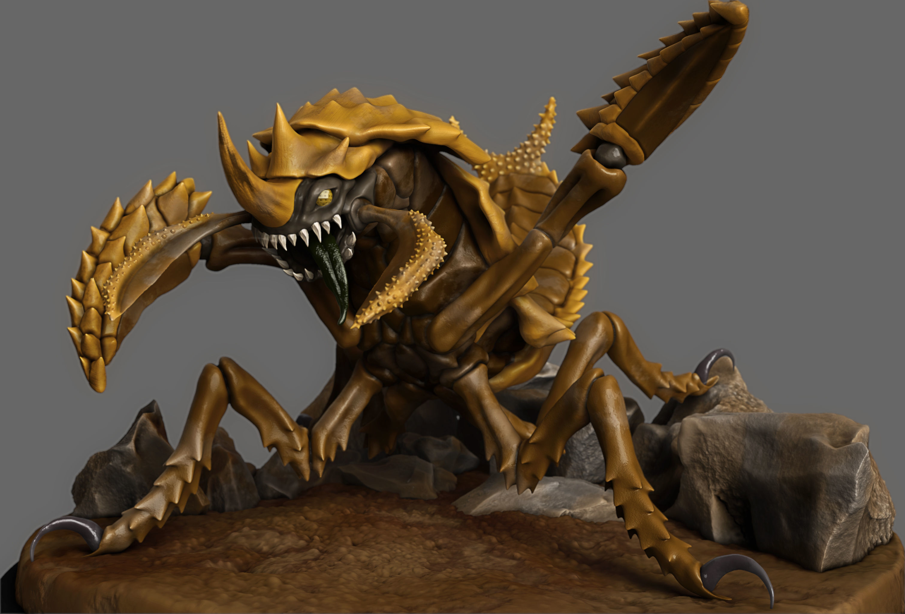 ANKHEG - DUNGEON AND DRAGONS CREATURE 3D print model_3