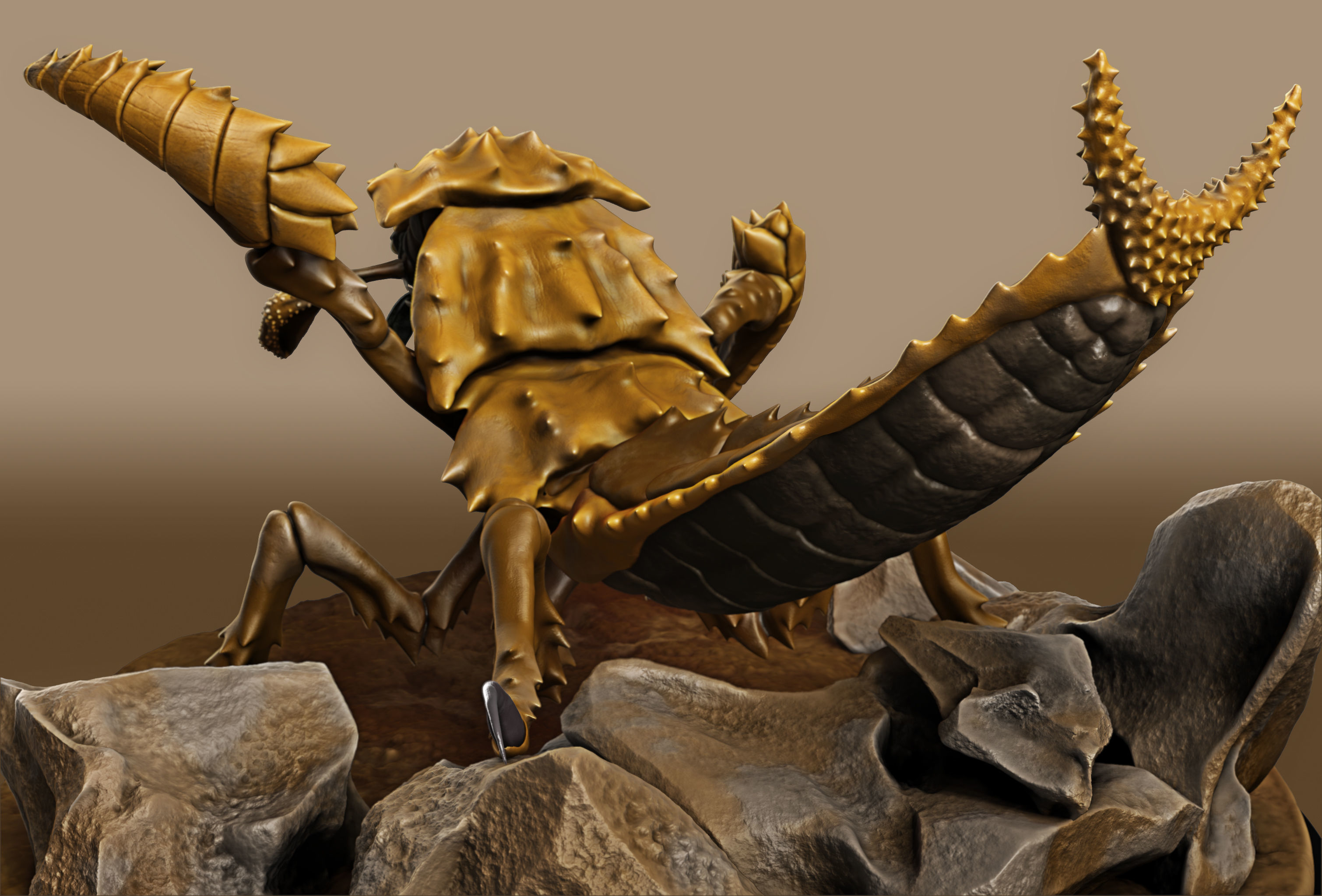 ANKHEG - DUNGEON AND DRAGONS CREATURE 3D print model_5