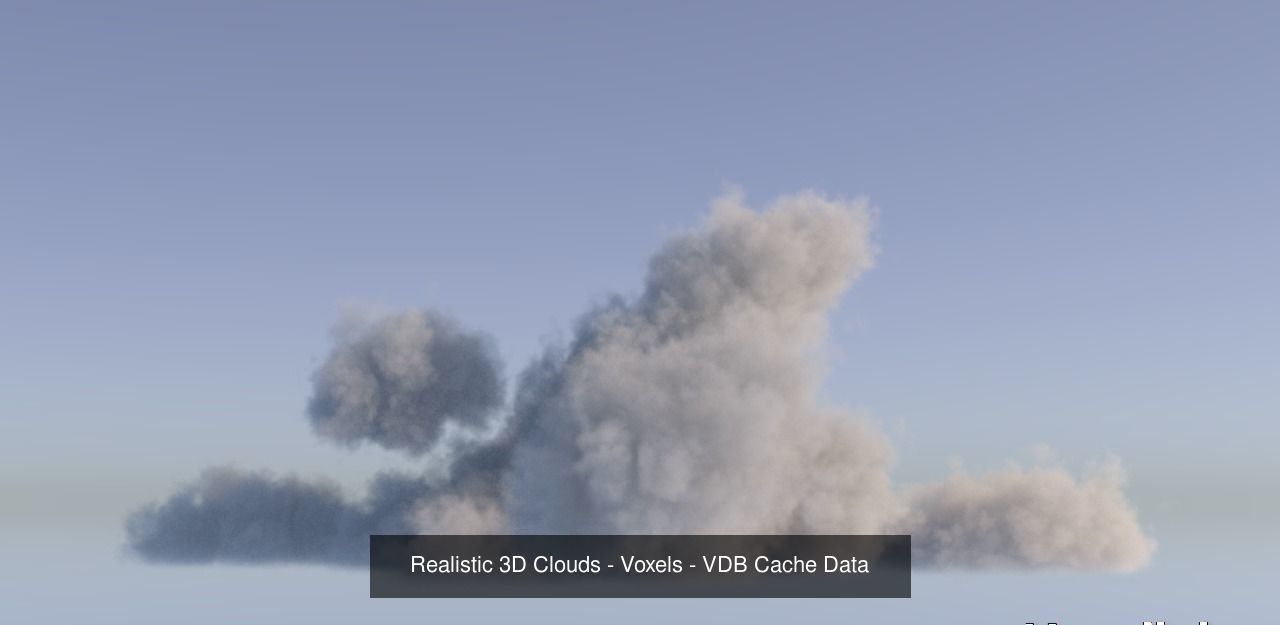 Realistic 3D Clouds - Voxels - VDB Cache Data 3D Model Collection_2