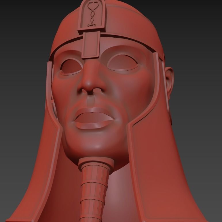 Ancient Mesopotamia Fantasy Helmet 3D Print Ready 3D print model_43