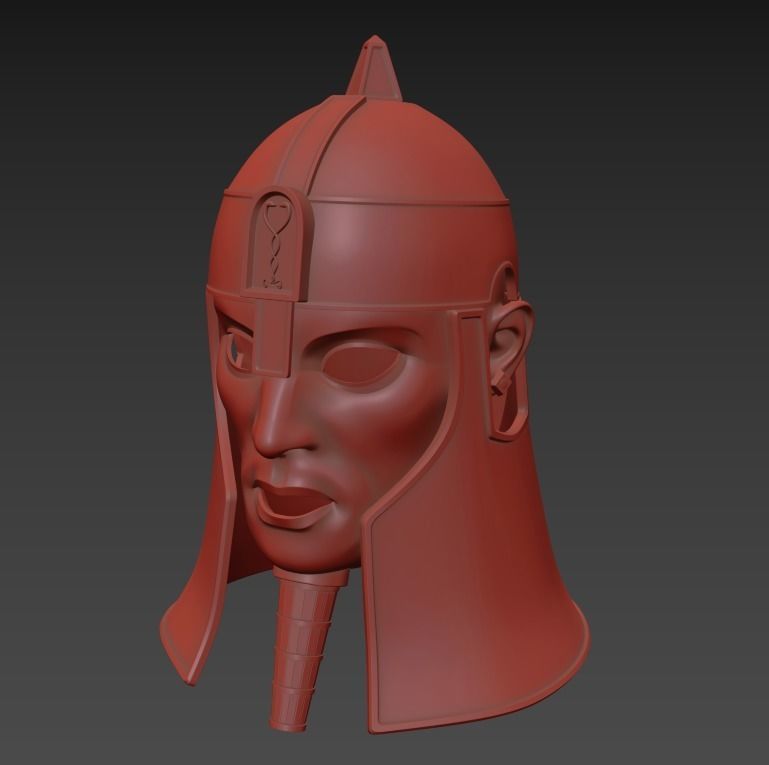 Ancient Mesopotamia Fantasy Helmet 3D Print Ready 3D print model_41