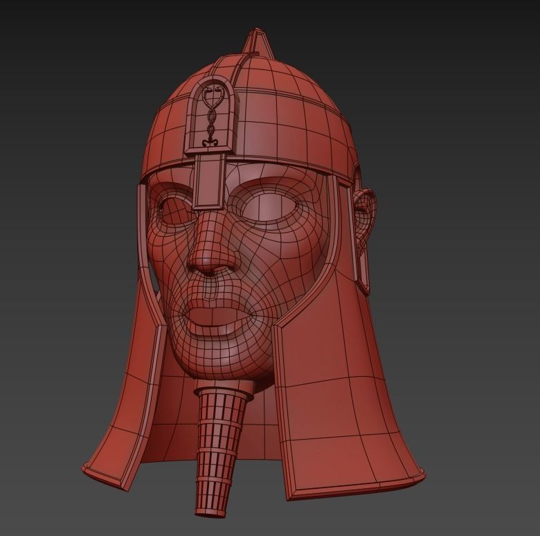 Ancient Mesopotamia Fantasy Helmet 3D Print Ready 3D print model_37