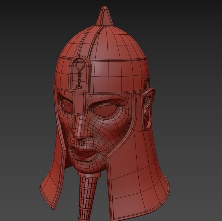Ancient Mesopotamia Fantasy Helmet 3D Print Ready 3D print model_38