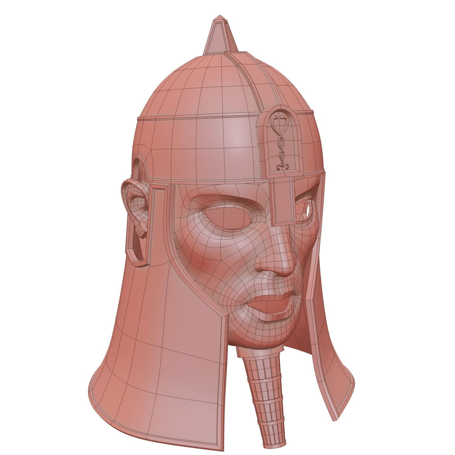 Ancient Mesopotamia Fantasy Helmet 3D Print Ready 3D print model_6