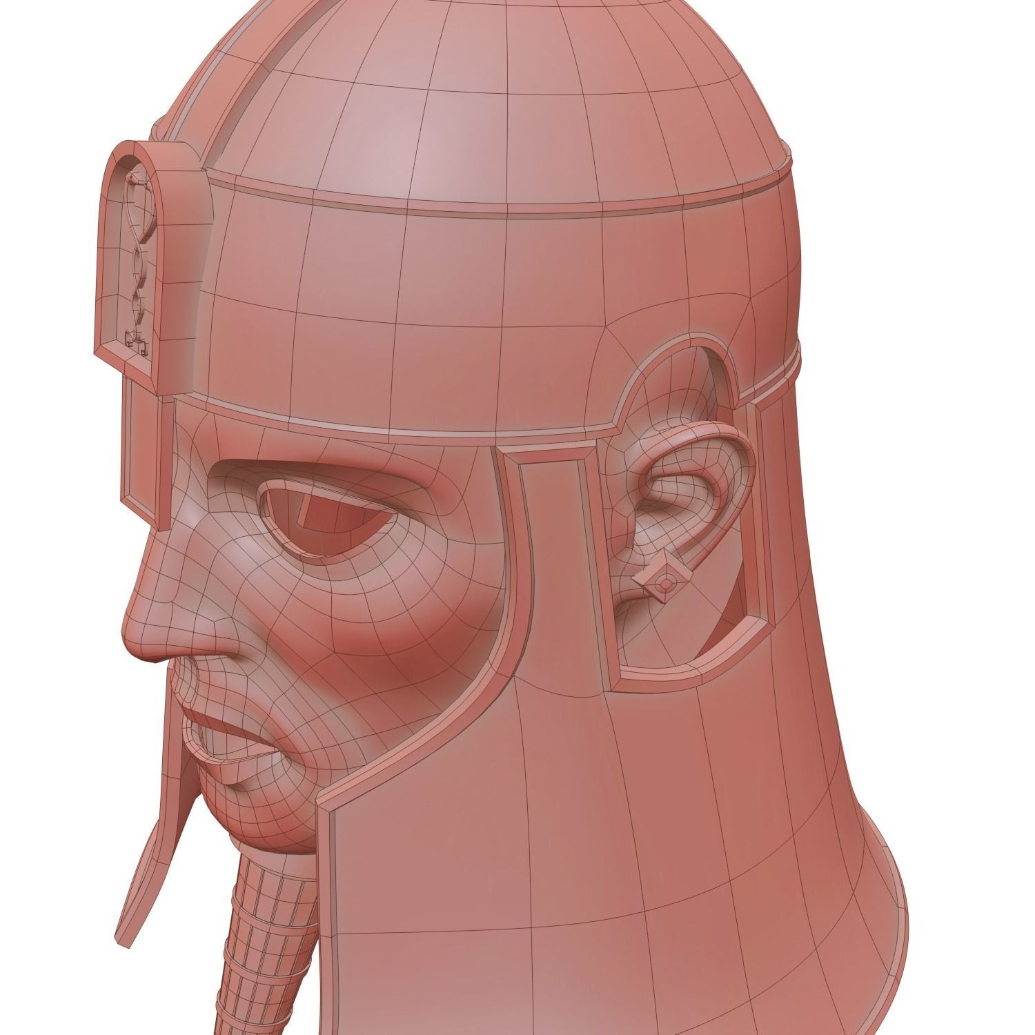 Ancient Mesopotamia Fantasy Helmet 3D Print Ready 3D print model_29