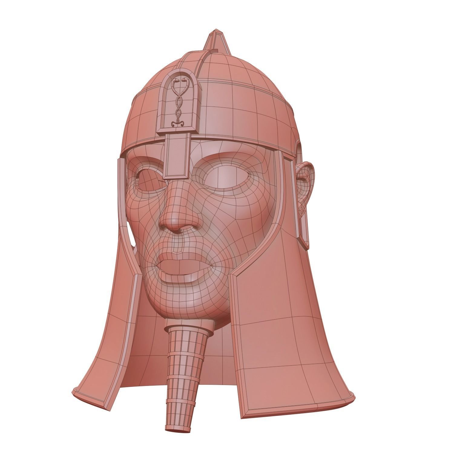 Ancient Mesopotamia Fantasy Helmet 3D Print Ready 3D print model_27