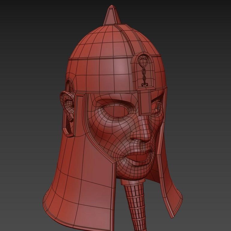 Ancient Mesopotamia Fantasy Helmet 3D Print Ready 3D print model_33