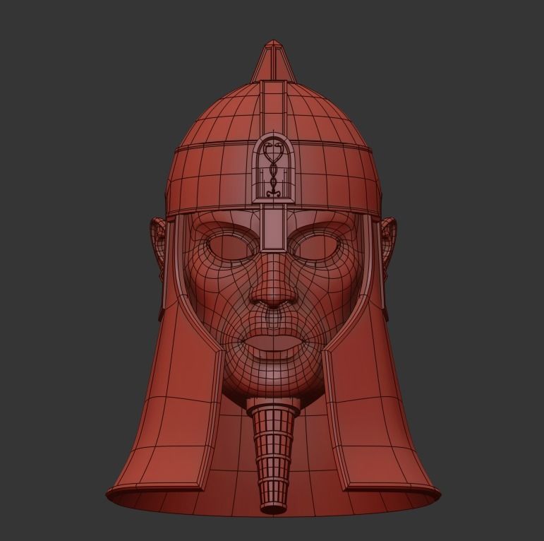 Ancient Mesopotamia Fantasy Helmet 3D Print Ready 3D print model_35