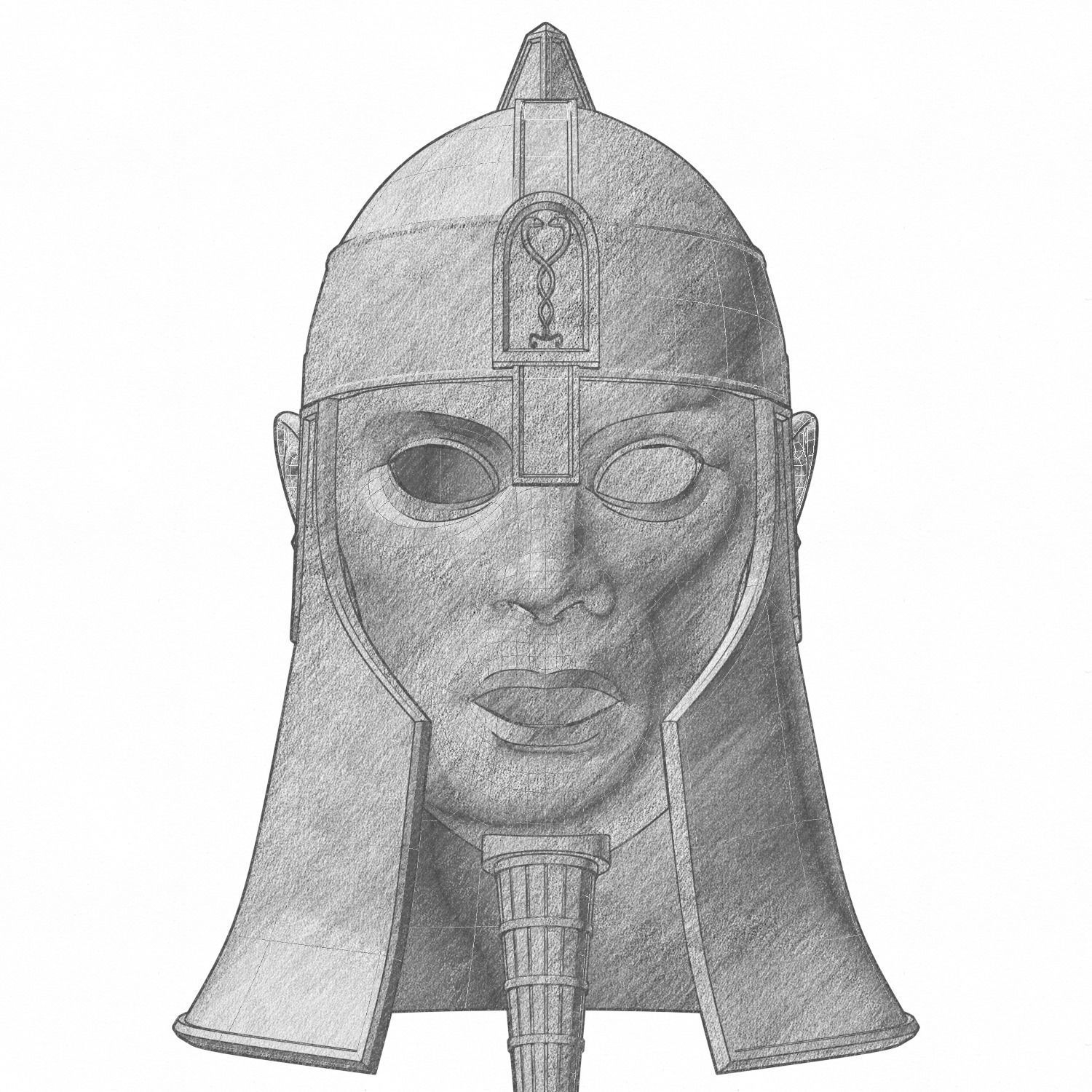 Ancient Mesopotamia Fantasy Helmet 3D Print Ready 3D print model_13