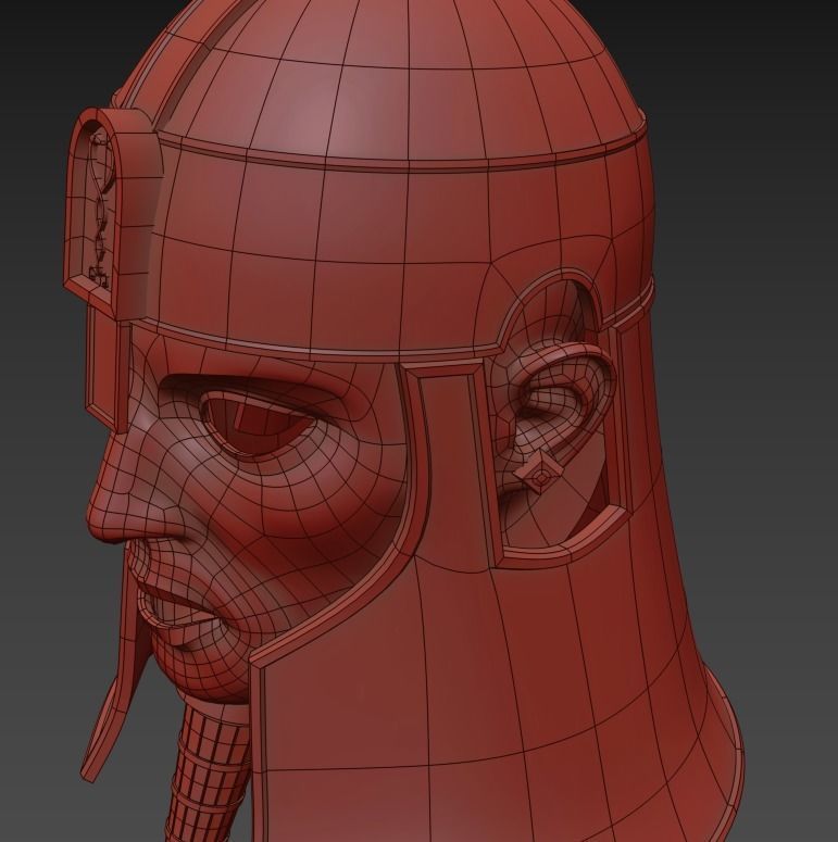 Ancient Mesopotamia Fantasy Helmet 3D Print Ready 3D print model_39