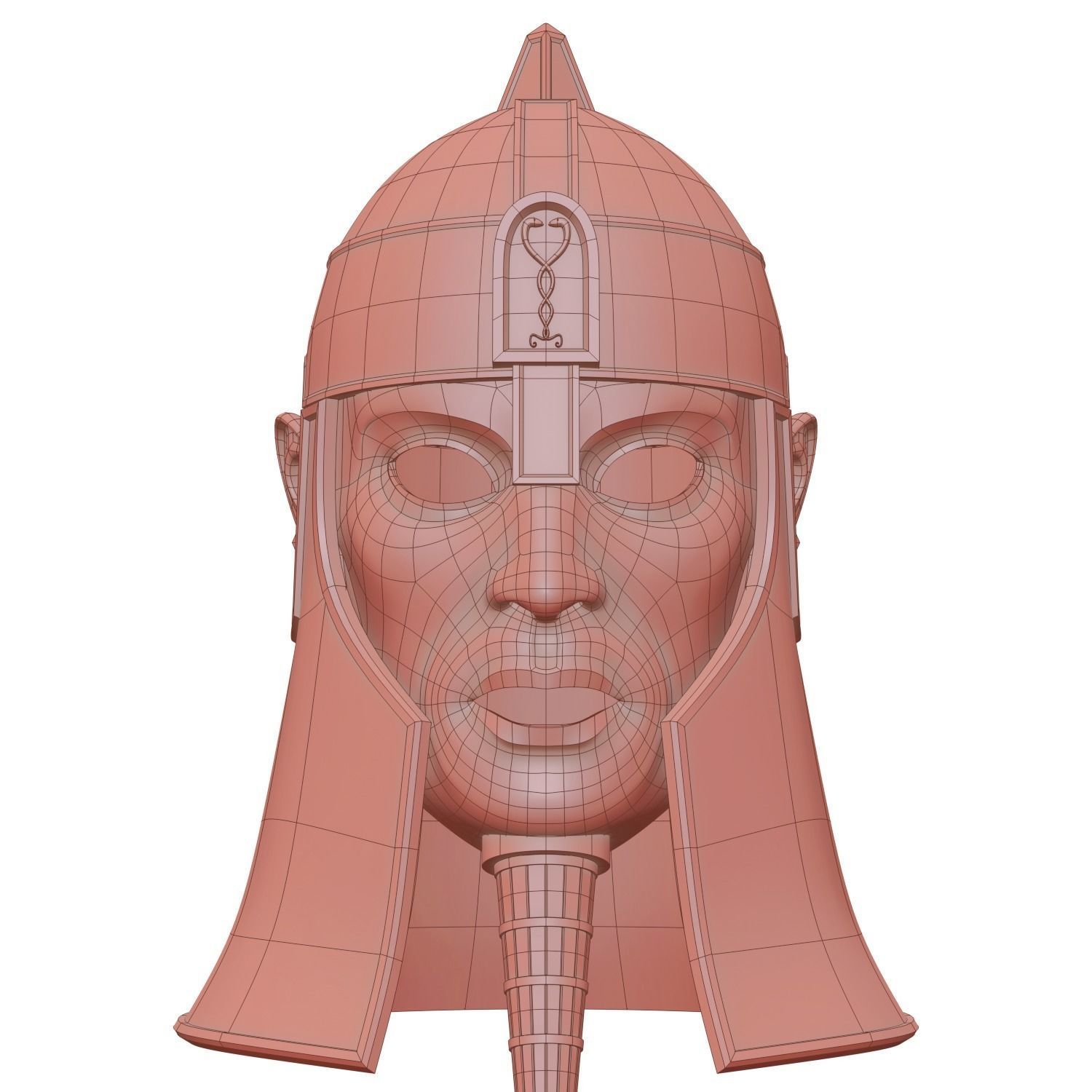 Ancient Mesopotamia Fantasy Helmet 3D Print Ready 3D print model_12