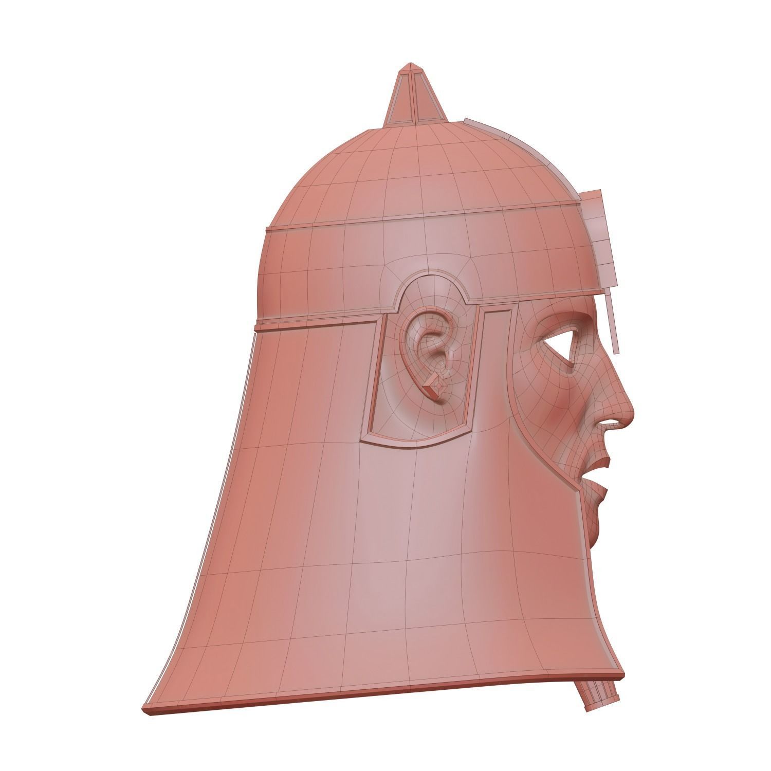 Ancient Mesopotamia Fantasy Helmet 3D Print Ready 3D print model_26