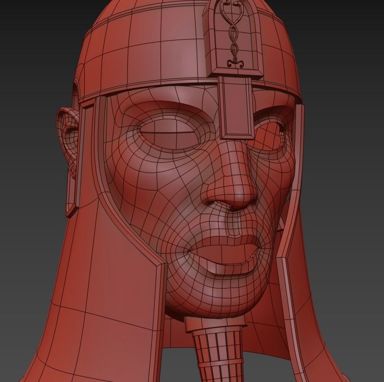 Ancient Mesopotamia Fantasy Helmet 3D Print Ready 3D print model_40