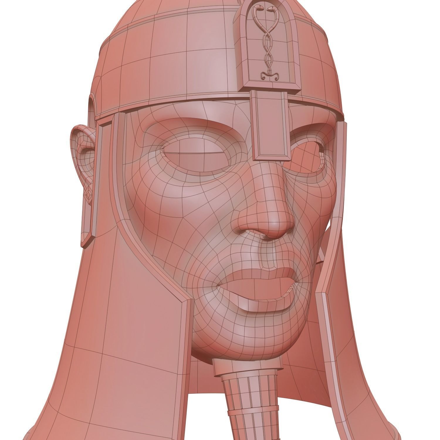 Ancient Mesopotamia Fantasy Helmet 3D Print Ready 3D print model_30