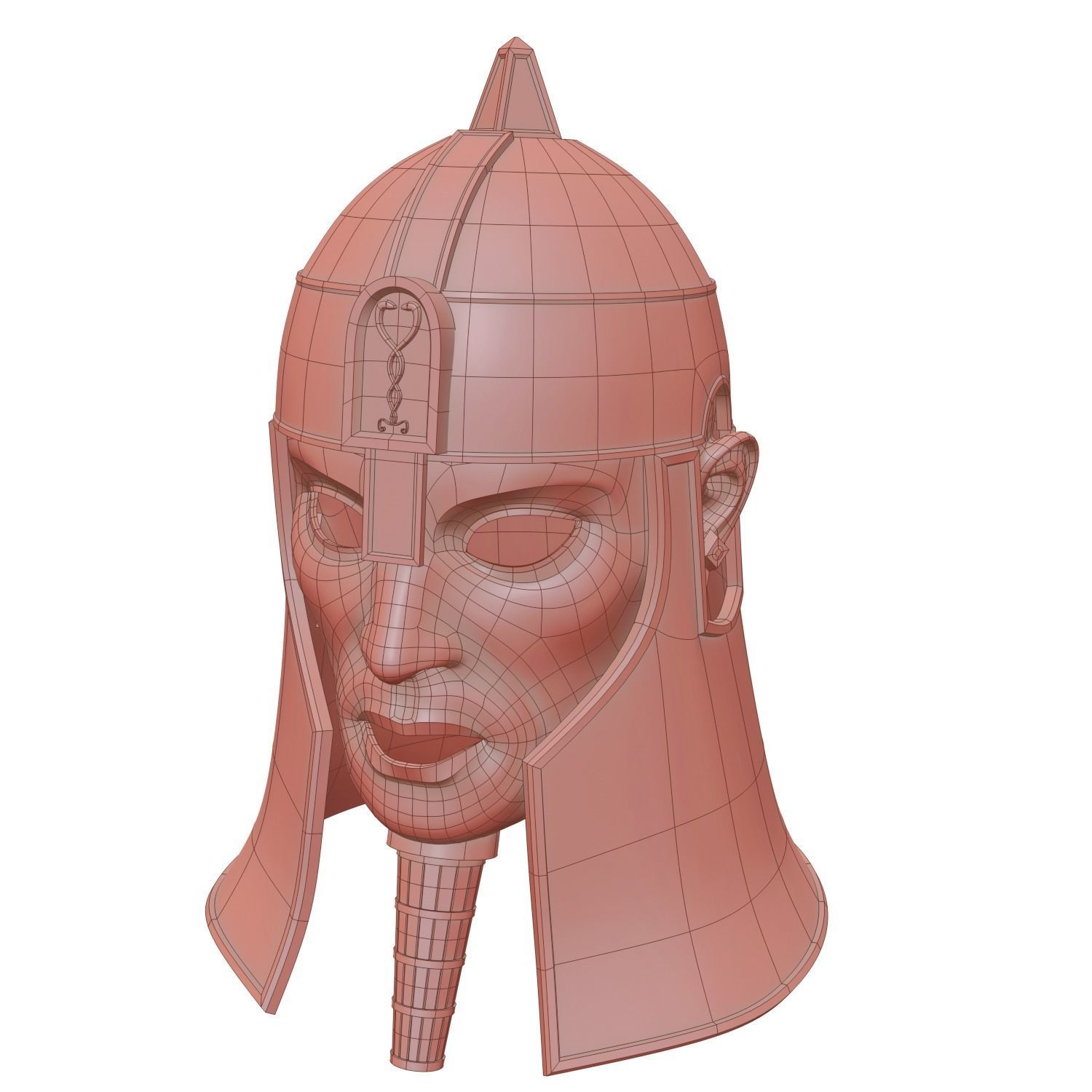 Ancient Mesopotamia Fantasy Helmet 3D Print Ready 3D print model_28