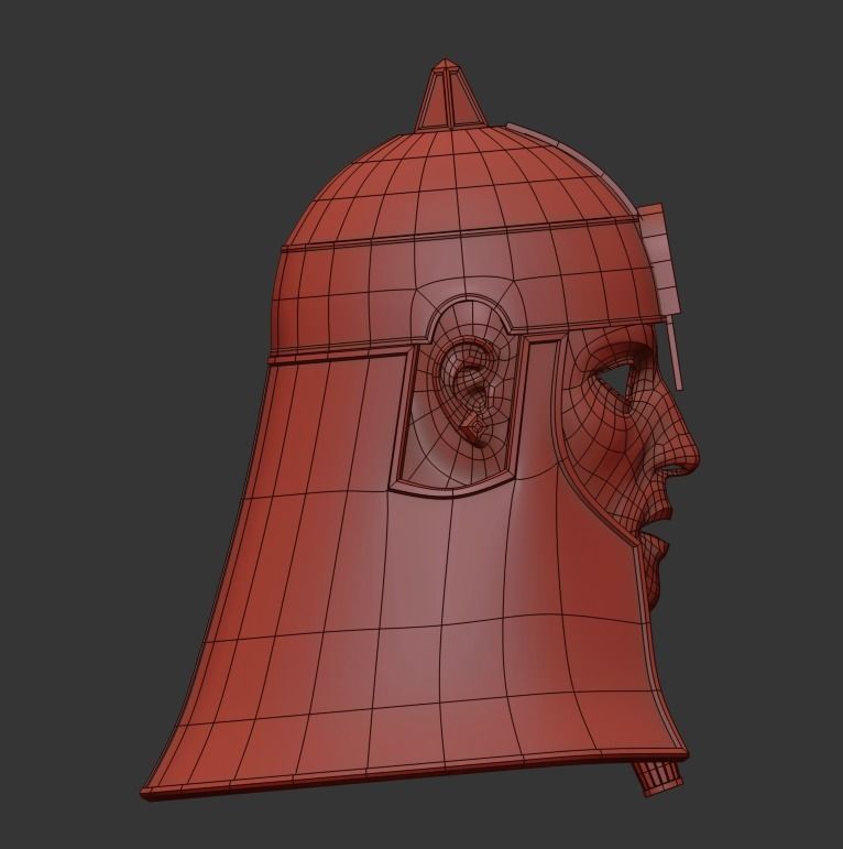 Ancient Mesopotamia Fantasy Helmet 3D Print Ready 3D print model_36