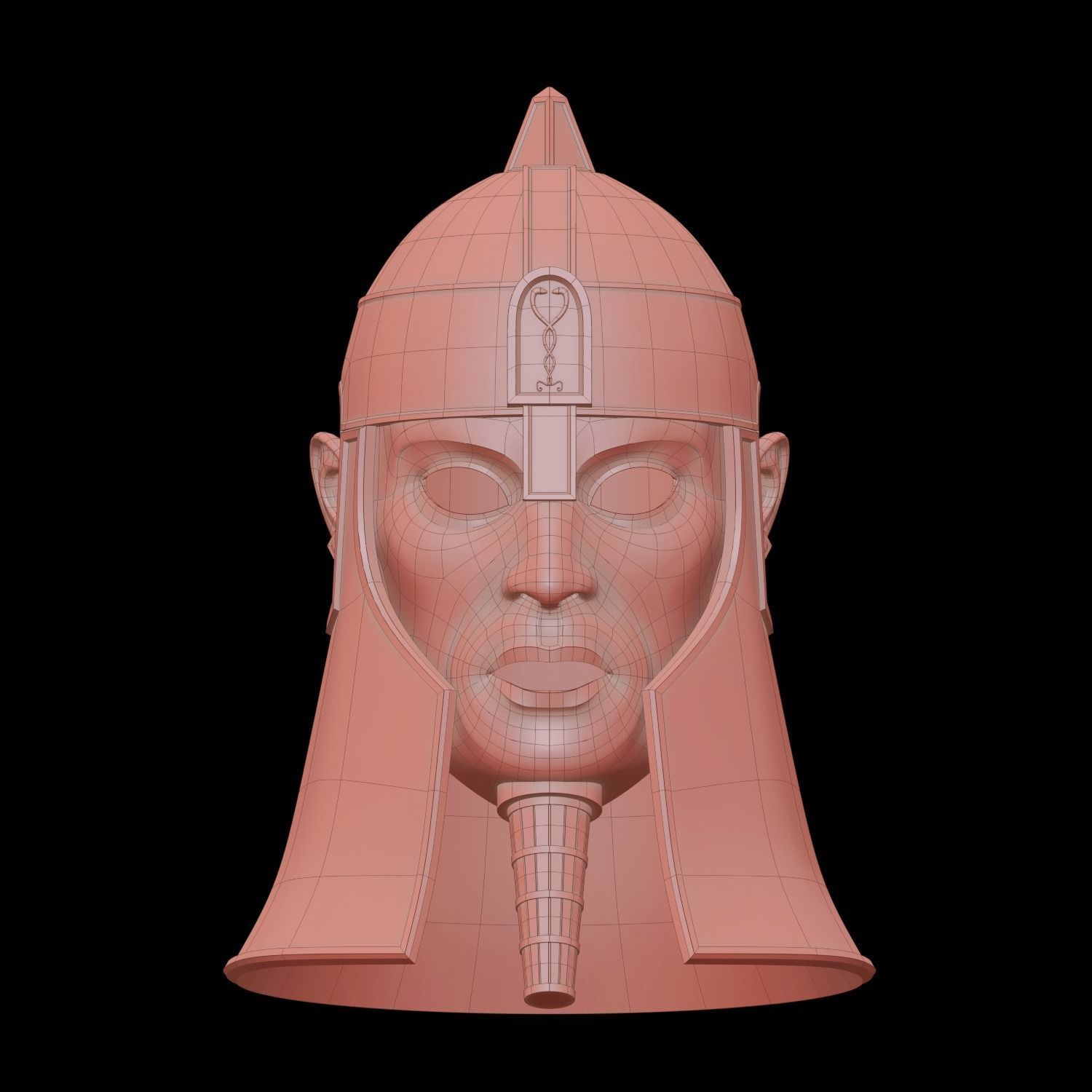 Ancient Mesopotamia Fantasy Helmet 3D Print Ready 3D print model_20