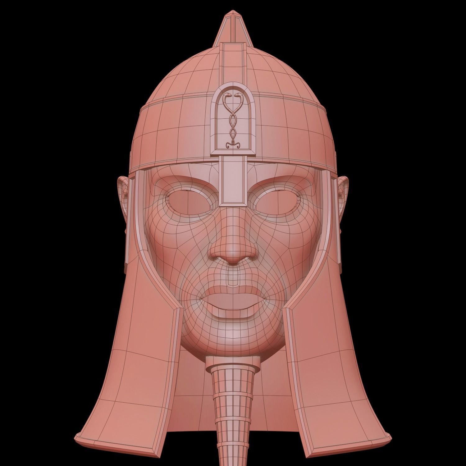 Ancient Mesopotamia Fantasy Helmet 3D Print Ready 3D print model_19